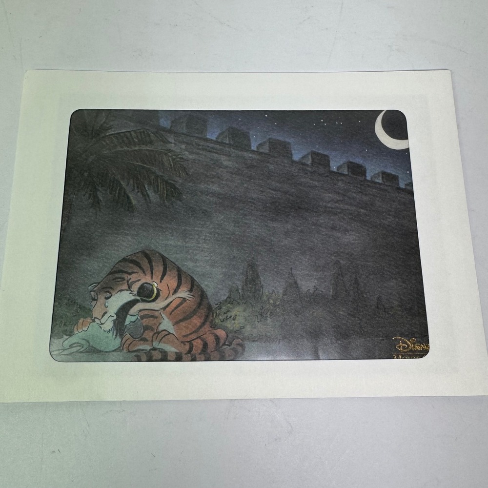 Aladdin Disney Movie Club 5x7 inch Lithograph Jasmine and Rajah Art Print Sketch